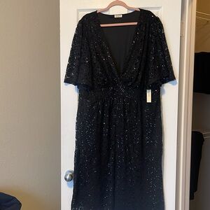 Plus size sparkling cocktail dress